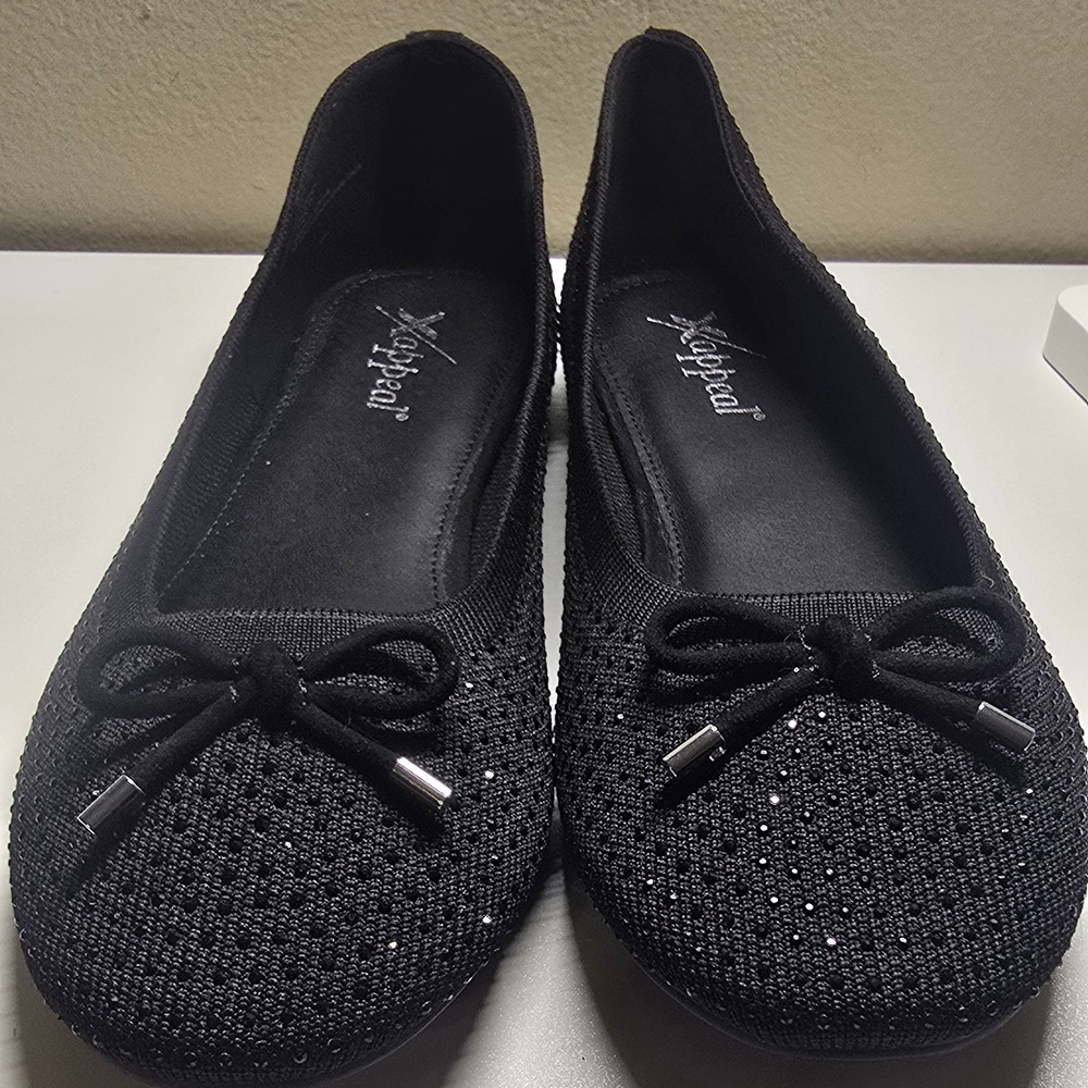 Xappeal | Women's | Black | Ballet Flats | Size 11 | Worn Once On Carpet